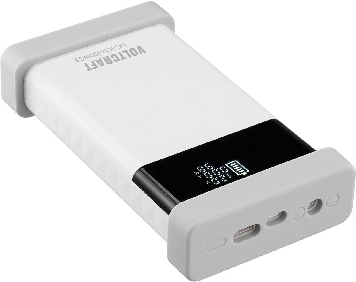 VOLTCRAFT UC-1C1A100W03 USB-oplader 100 W 1x USB-C, 1x USB-A USB PD 3.0 Pure White