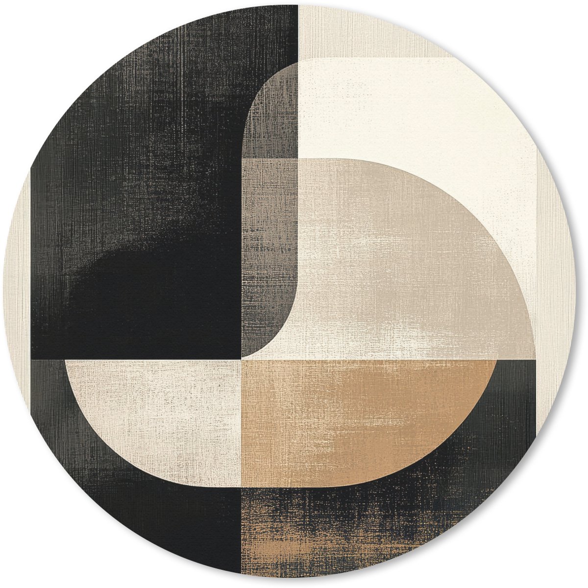 Muismat rond 40x40 cm - Mousepad Modern - Vierkant - Vormen - Ronde muismatten
