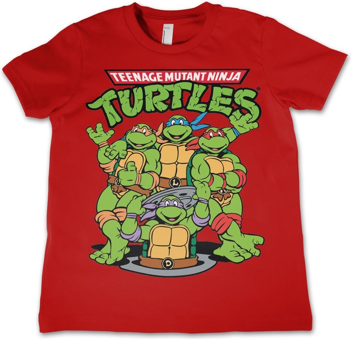 TMNT - T-Shirt KIDS TMNT Group - Red (10 Years)