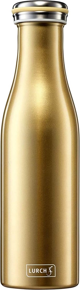 Dubbelwandige Thermosfles 0,5L Goud-Metallic voor Warme en Koude Dranken