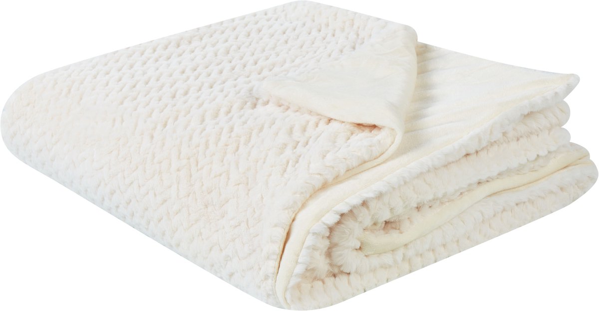 SURMI - Bedsprei - Gebroken wit - 150 x 200 cm - Polyester