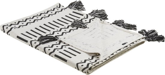 Beliani Plaid - Plaid - blanc - coton