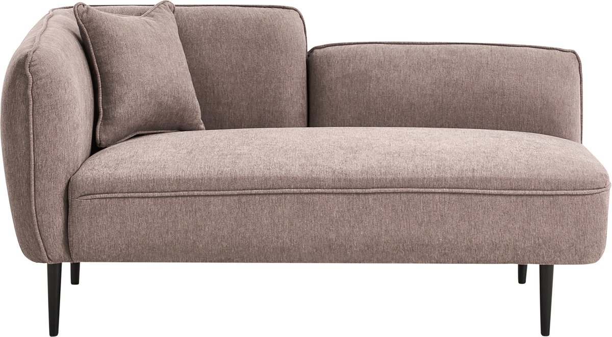 BELIANI CHEVANNES - Chaise longue - Lichtbruin - Linkszijdig - Stof