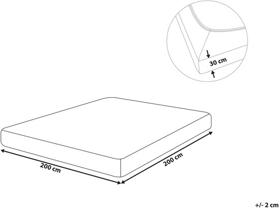 JANBU - Laken - Grijs - 200 x 200 cm - Katoen