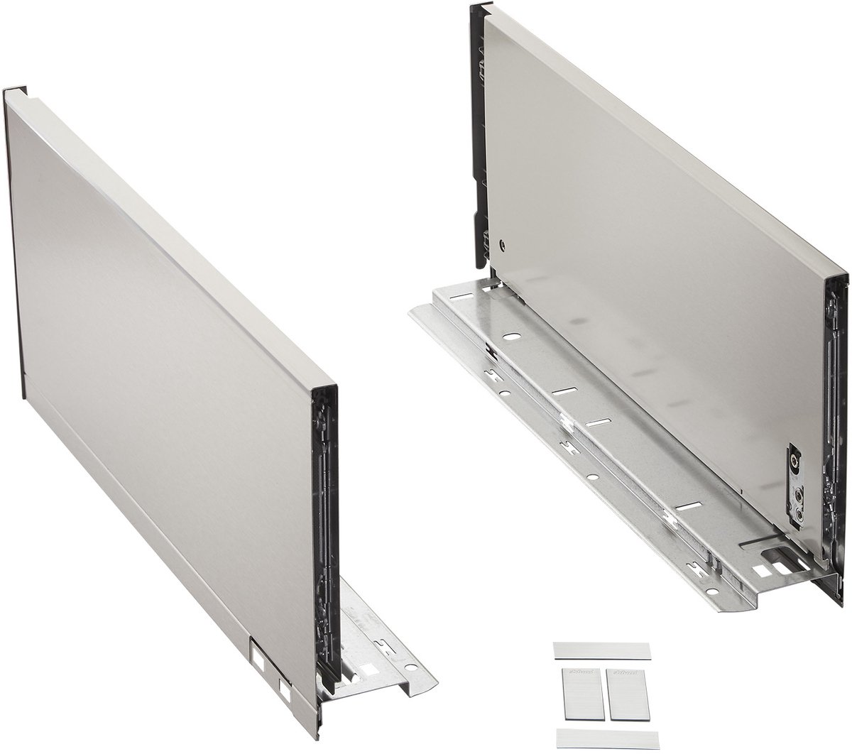 Ladebakken Blum LEGRABOX pure 770C5002I (nominale lengte 500 mm, systeemhoogte C 176,8 mm) Roestvrij stalen lade met anti-vingerafdruk incl. afdekkappen