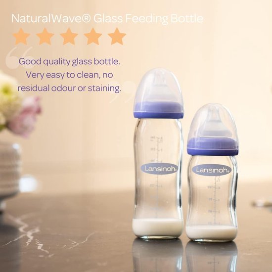 Neno® Mio 2 Cream Premium babyfles met rietje, BPA-vrij, anti-koliek zuiger