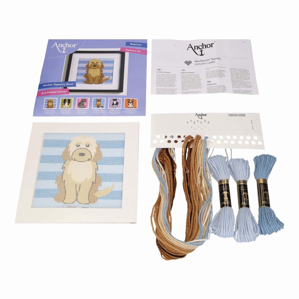 Anchor borduurpakket cockapoo Charlie 3990000-20008 voorbedrukt