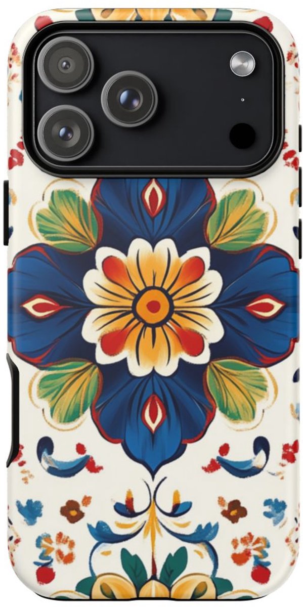 Kleurrijk Bloemenpatroon – Telefoonhoesje Geschikt voor iPhone 17 Pro Max