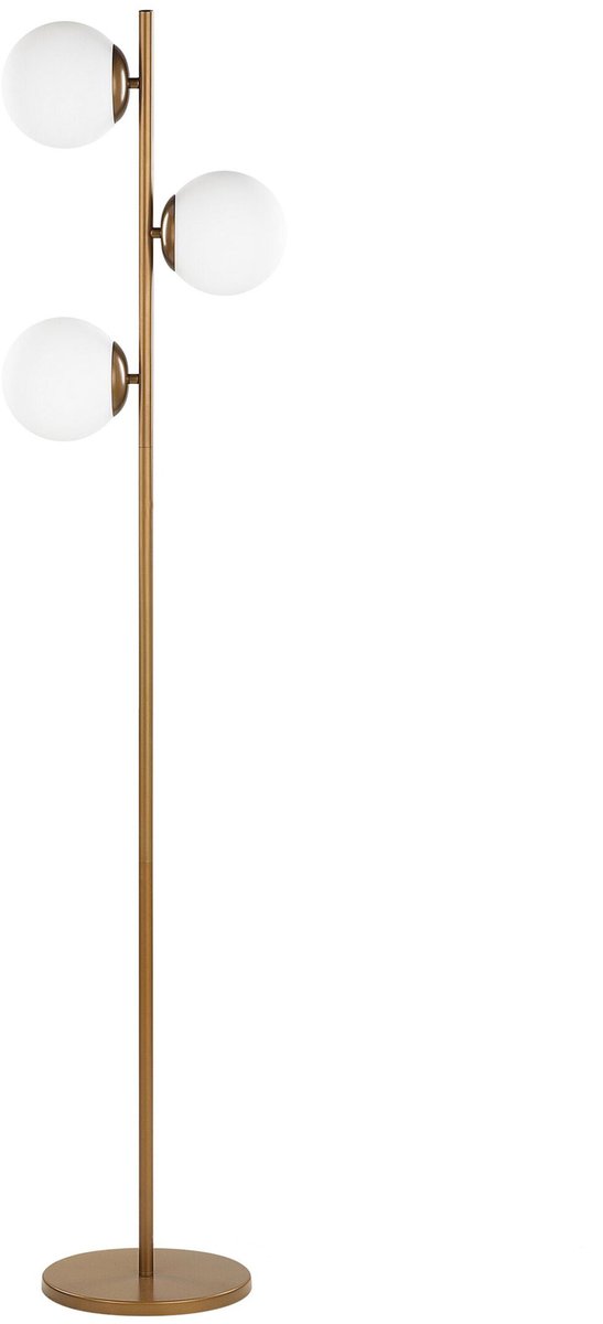 BELIANI WADI - Staande lamp - Goudbruin - Metaal