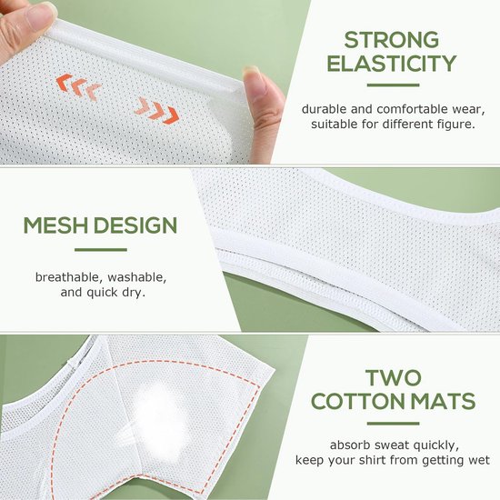 Okselpads - zweetpads - absorberende zweetpads tegen zweetvlekken en geur - ademend - voor dames - vrouwen - onder de oksel — afbeelding 4