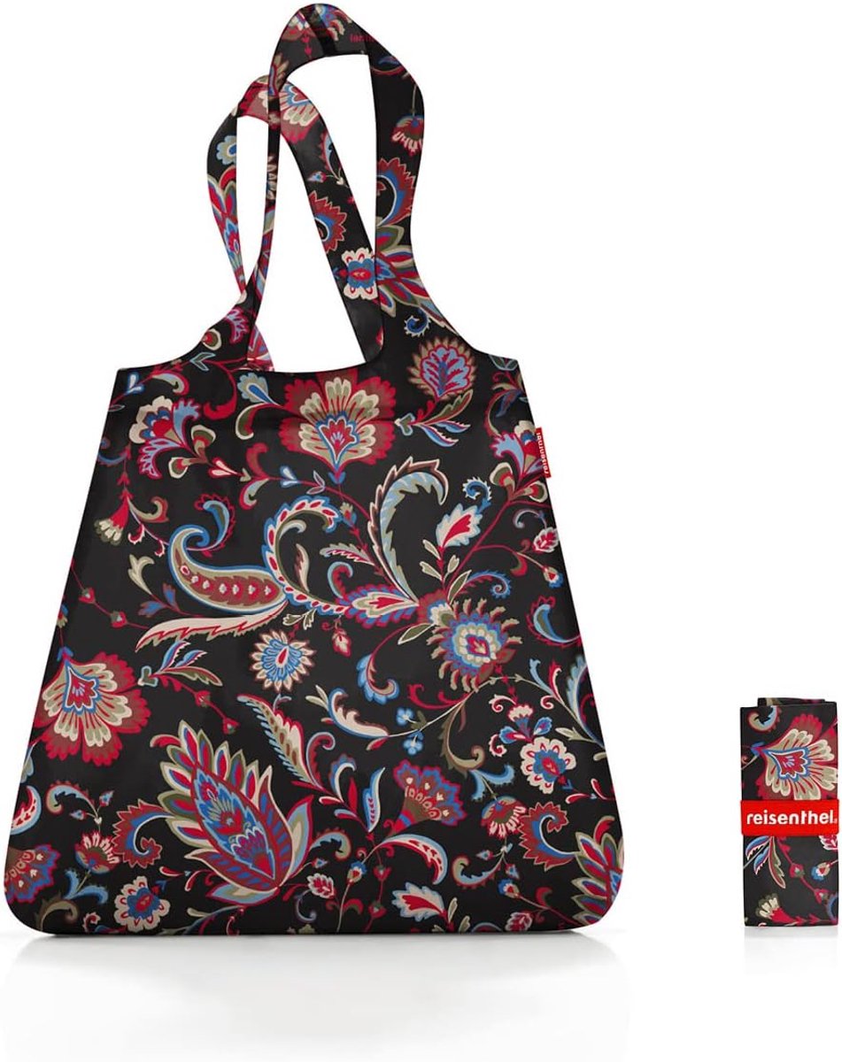 Opvouwbare Shopper Rugzak - Waterafstotend Paisley Black