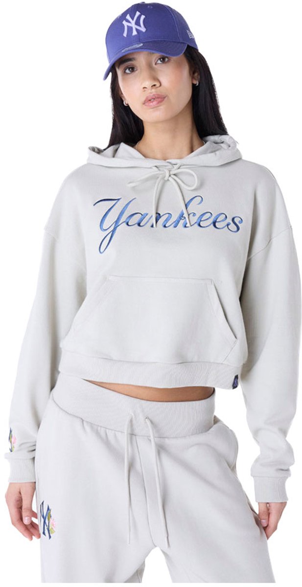 New Era Mlb Grphc Crop New York Yankees Hoodie Vrouw Beige