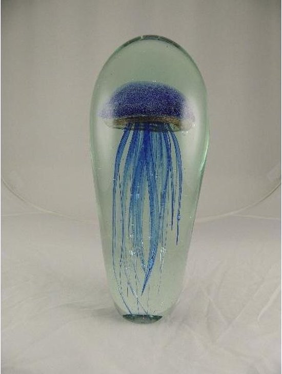 Beeld - Sampaguita - glas decoratie - Jelly Fish - 30 cm hoog
