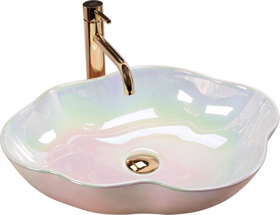 Rea Akoya Pearl Opzetwastafel Parelmoer 50,5x38 cm