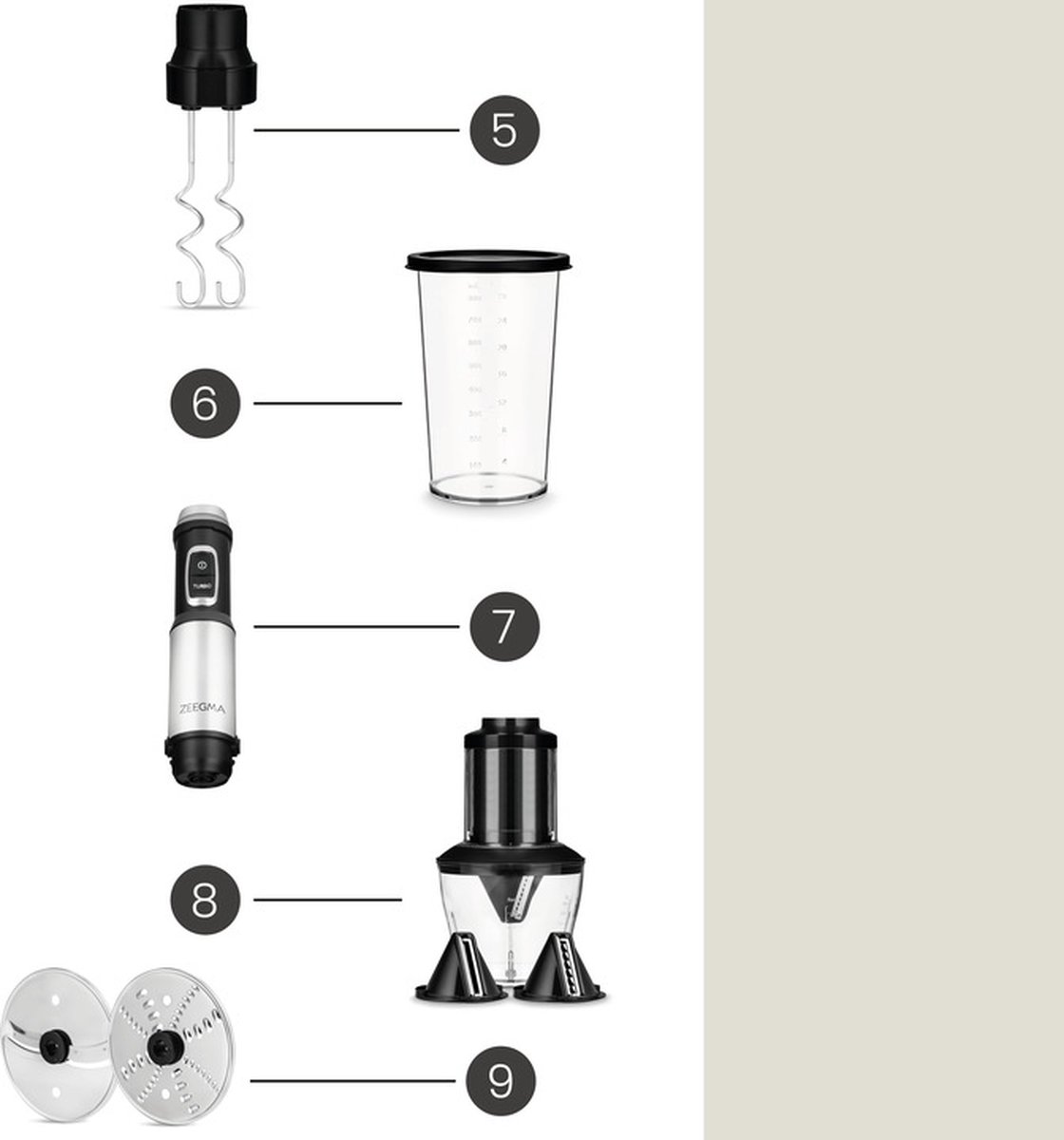 Krachtige Staafmixer 1000W - Grote Glazen Kan 2.2L, 6 Titanium Messen Ijscrush Functie 2