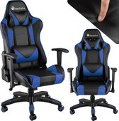 tectake® - bureaustoel gamingchair - luxe burostoel kantoorstoel - racingstoel burostoel gamestoel Twink - zwart/blauw