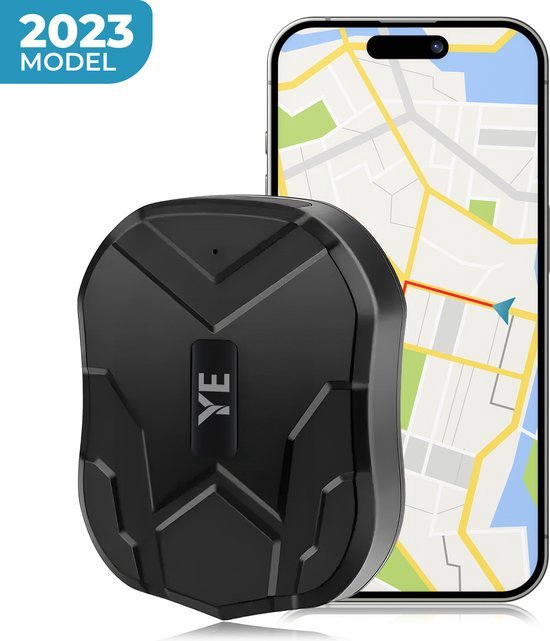 YE GPS Tracker met App voor Auto Fiets Koffer 1440 uur Batterijduur IP66...