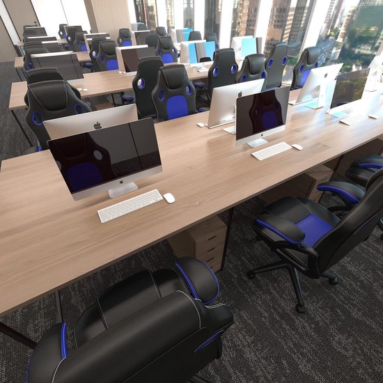 Ergonomische Gaming Stoel - Luxe Bureaustoel voor Thuis en Kantoor (Blauw) van Ergon — afbeelding 2