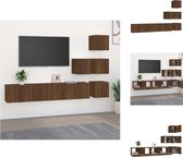 vidaXL TV-meubelset bruineiken - - Wandmeubel - 30.5x30x30 cm - 80x30x30 cm - Duurzaam hout - Kast