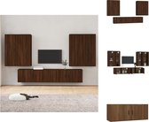 vidaXL TV-meubelset - Bruineiken - 4x 40x34.5x100cm + 2x 100x34.5x40cm - Kast