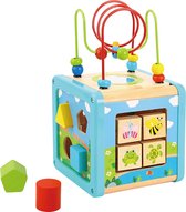 Tooky Toy Bead Frame Cube Junior 15,5 X 28 Cm Blauw 5 pièces