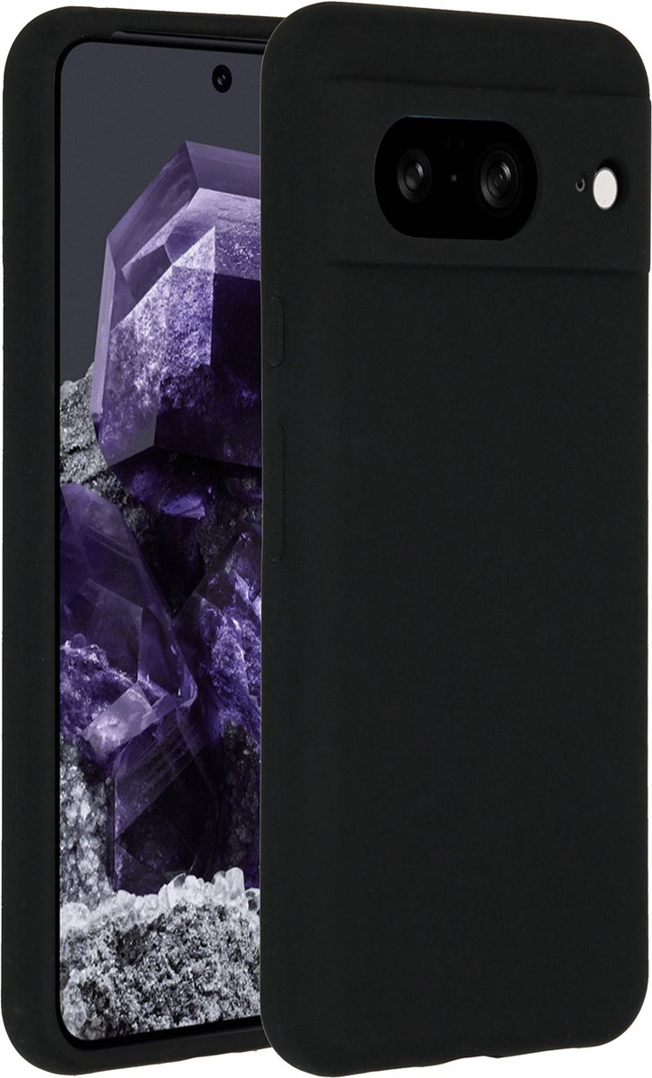 Accezz Hoesje Geschikt voor Google Pixel 8 Hoesje Siliconen - Accezz Liquid Silicone Backcover - Zwart