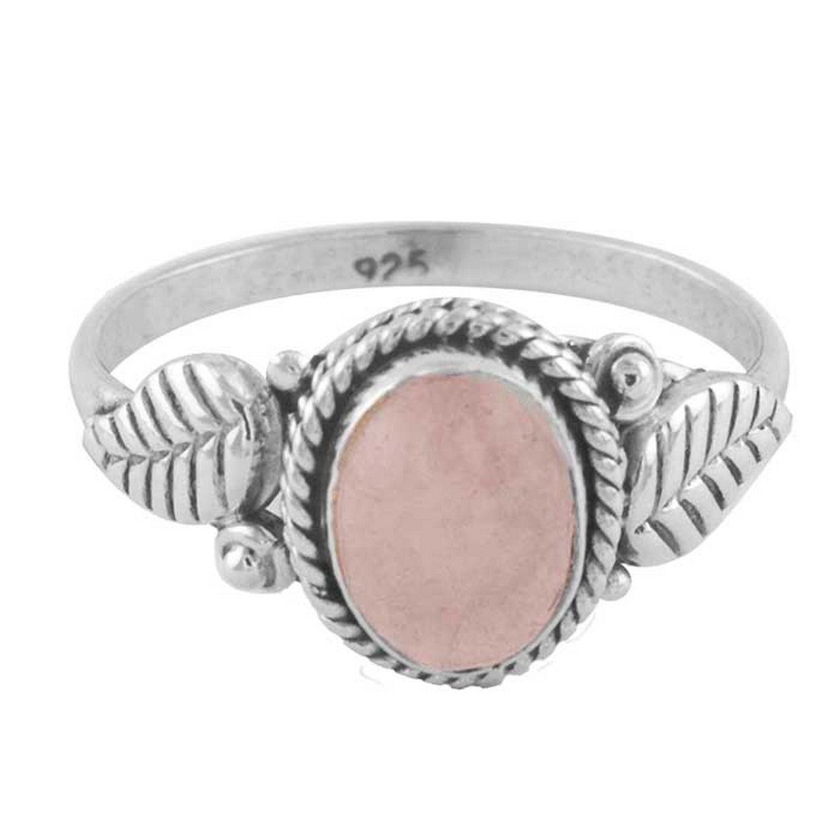 Jewelryz | Laural | Ring 925 zilver met rozenkwarts | 16.00 mm / maat 50