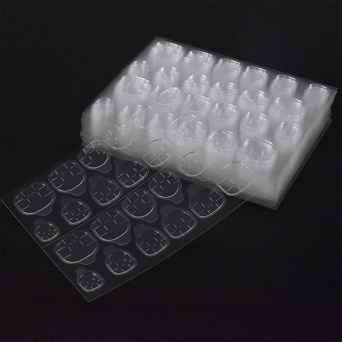 Goedkoopste 15 vellen 360 stuks transparante nagellijmstickers, Transparant Dubbelzijdig Nagellijm Sticker dubbelzijdige nagelkleefpads Jelly Gel Tape Adhesive Tabs nagellijm voor manicure decoratie