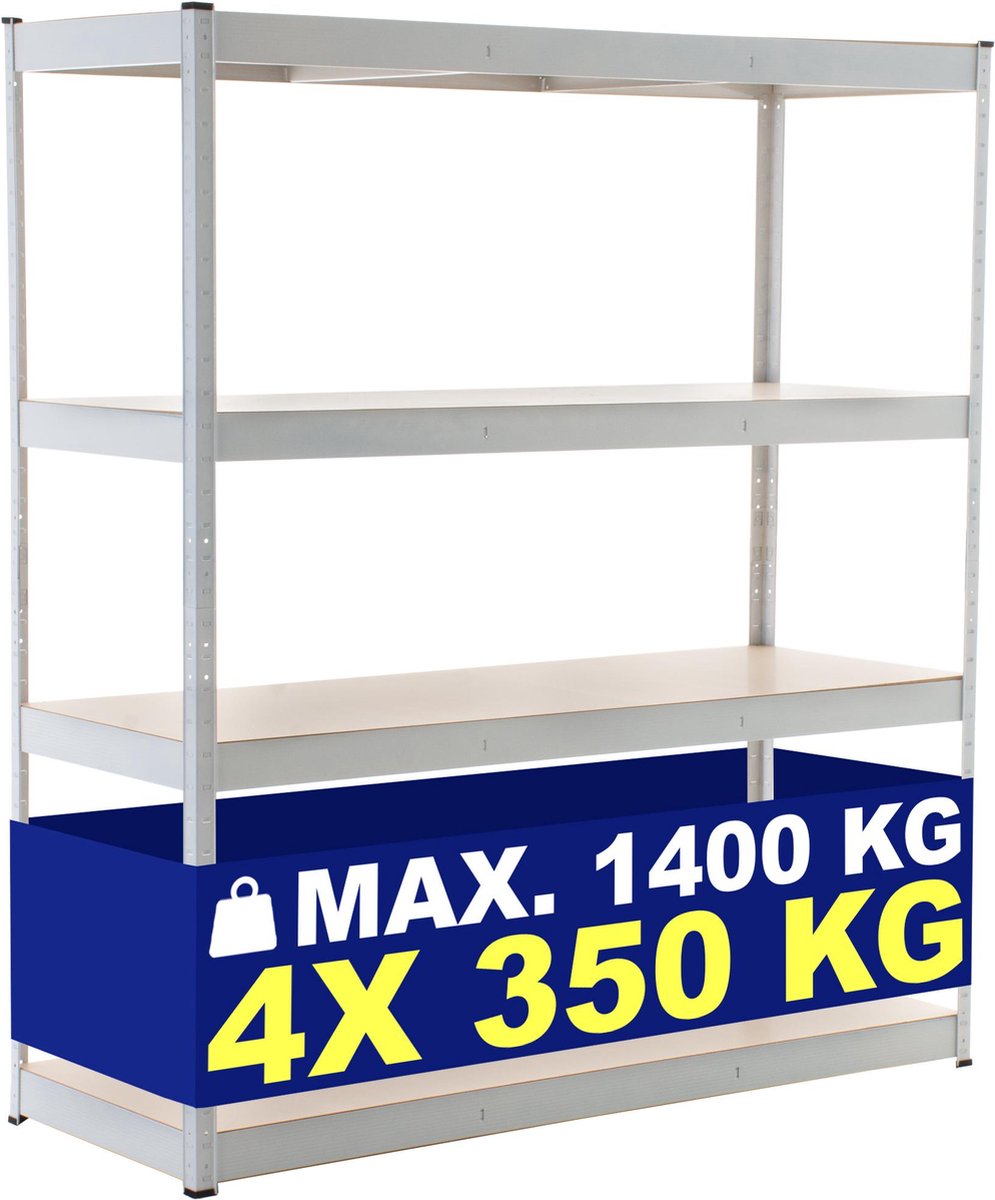 CLP Stellingkast - Opbergrek - 160X180X60 CM -, Kleur