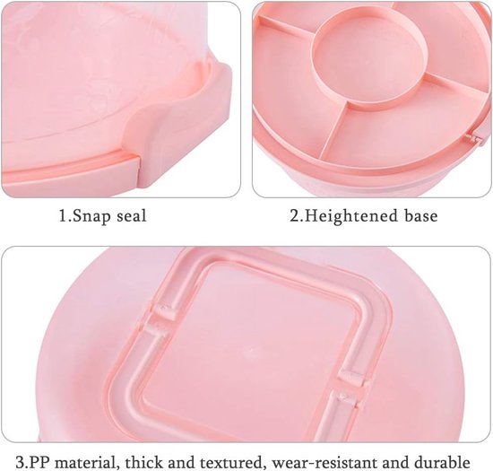 Lock & Fresh Rechthoekige Taartdoos 45 cm – Cake Bewaarbox en Transportcontainer – Met Handgrepen en Clipdeksel – Voor Cake, Taart en Gebak – Assorti