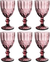 Vintage 6-delige set boogwijnglazen glazen wijnglazen ijsbeker waterglas longdrinkglas waterkan