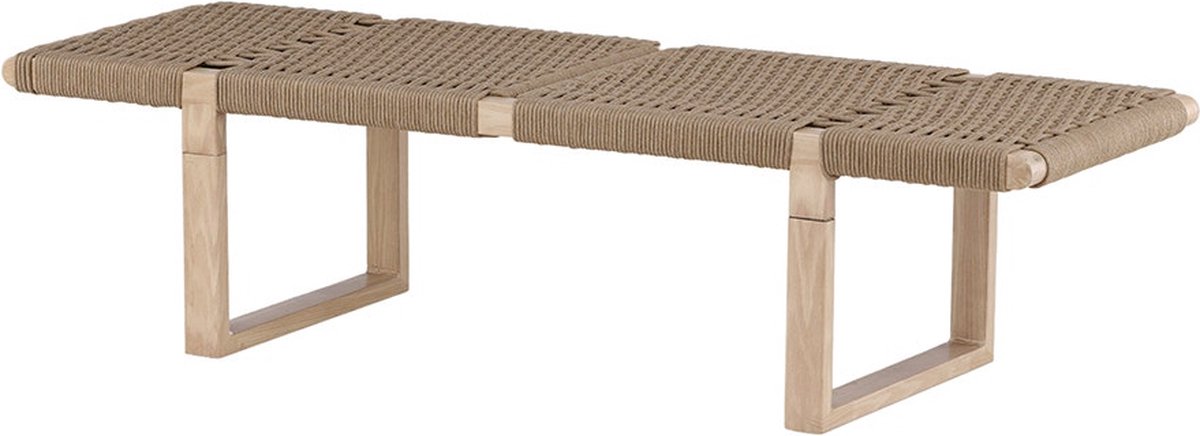 Nest living Jukka metalen bankje naturel - 140 x 36 cm