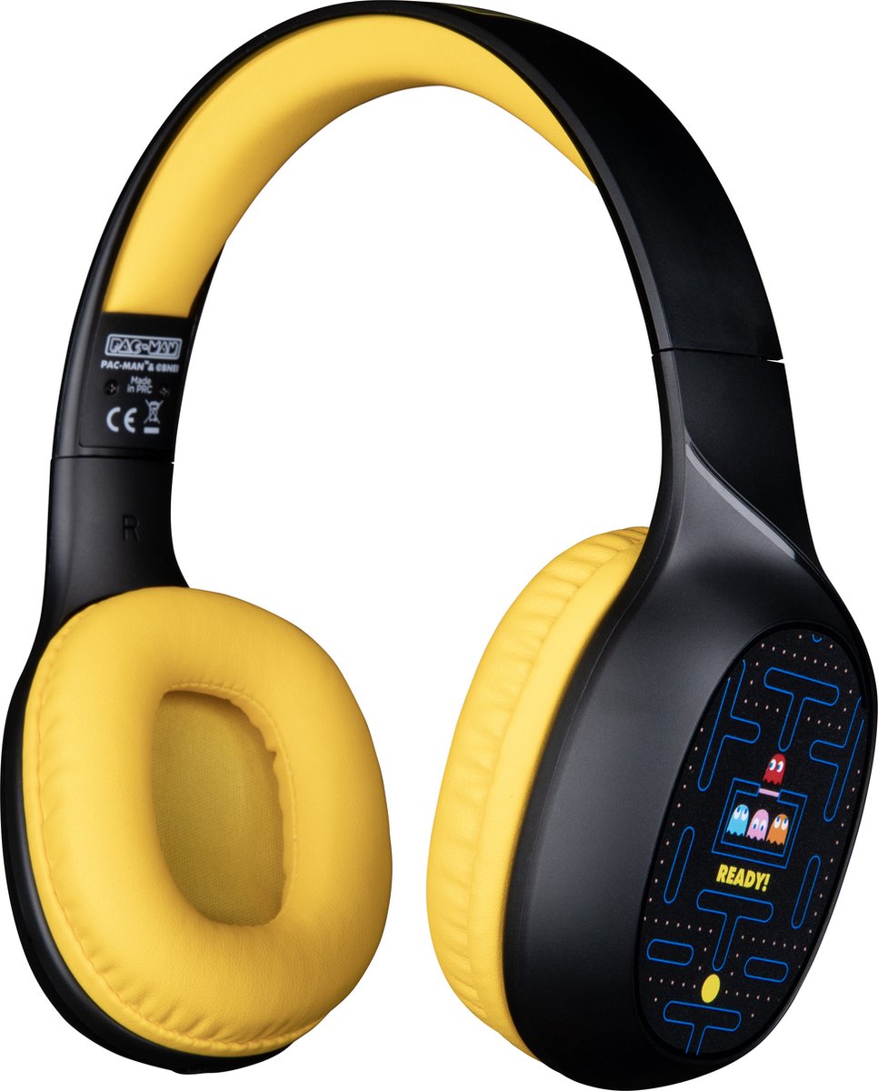 Pac-Man - draadloze koptelefoon - 30 uur speeltijd - microfoon - bluetooth 5.3 - verstelbaar