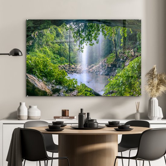 MuchoWow - Tableau sur Toile - Paysage - 80x60 cm - Peinture Plantes