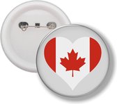 Button Met Speld - Hart Vlag Canada
