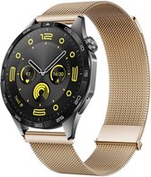 Milanees bandje - geschikt voor Huawei Watch GT / GT Runner / GT2 46 mm / GT 2E / GT 3 46 mm / GT 3 Pro 46 mm / GT 4 46 mm / Watch 3 / Watch 3 Pro / Watch 4 / Watch 4 Pro - rosegoud