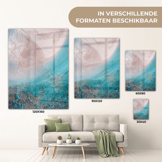 MuchoWow® Peinture sur verre 90x120 cm - Peinture sur verre acrylique - une plage en Australie - Photo sur verre - Peintures