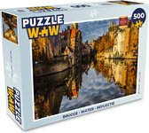 Puzzel Brugge - Water - Reflectie - Legpuzzel - Puzzel 500 stukjes