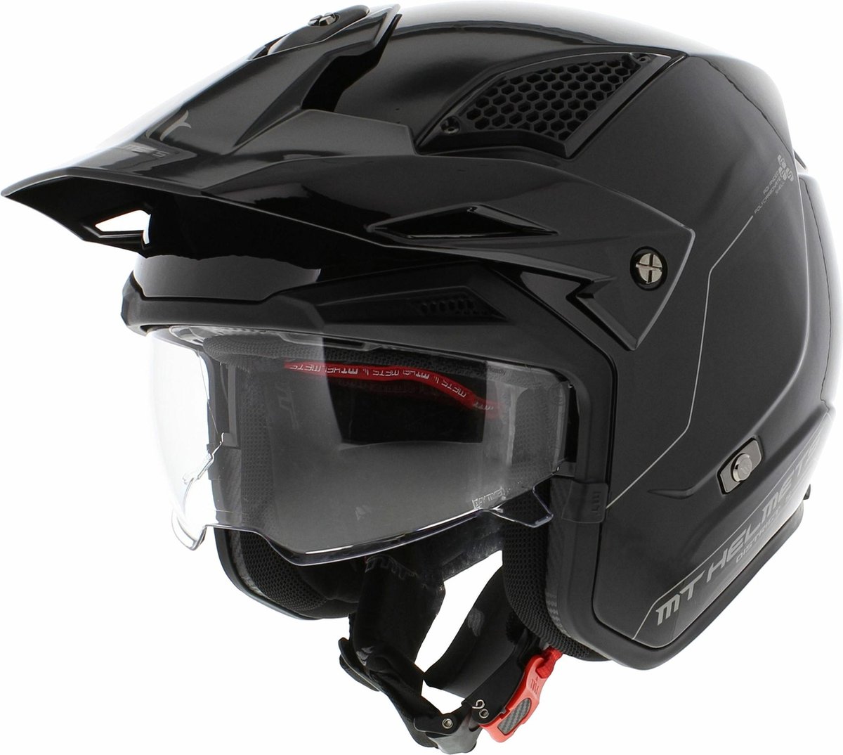 MT Helm District S glans zwart maat M
