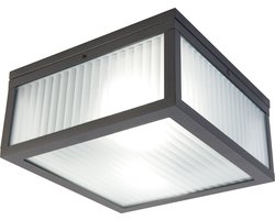 QAZQA charlois – Moderne Dimbare LED Smart Plafondlamp incl. wifi met Dimmer voor buiten – 2 lichts – L 24 cm – Zwart – Buitenverlichting
