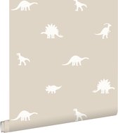 ESTAhome papier peint dinosaures beige - 139508 - 53 cm x 10,05 m