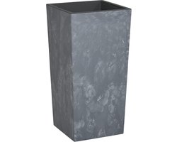vidaXL - Plantenbak - met - uitneembare - bak - beton-look - 21/49 - L - PP - grijs