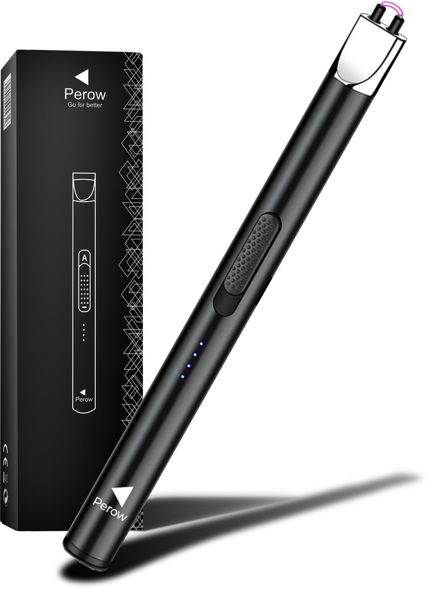 Goedkoopste Oplaadbare Lange Elektrische Aansteker - Duurzame Plasma Aansteker - USB C - Vuurwerk Aansteker - Inclusief Cadeauverpakking - BBQ - Kaarsen - Zwart