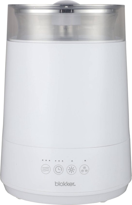 CREATE Humizen Ultrasonic Luchtbevochtiger voor etherische oliën, 4 l, ultrasoon, aroma-diffuser, ultrastil, beschikt over een koude en warme stoom, 110 W, timer, led-display (zwart