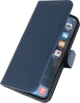 Business Book Case Phone Case - Étui portefeuille - Convient pour iPhone 15 - Bleu marine