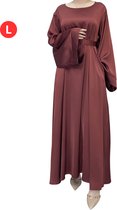 Livano Vêtements Islamiques - Abaya - Vêtements de Prière Femmes - Alhamdulillah - Jilbab - Khimar - Femme - Rouge - Taille L