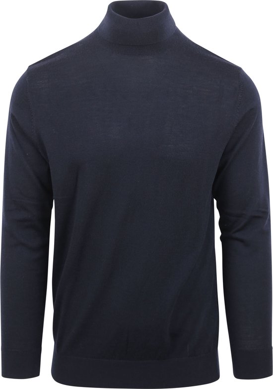 Profuomo - Pull col roulé Merino Navy - Homme - Taille XL - Coupe moderne