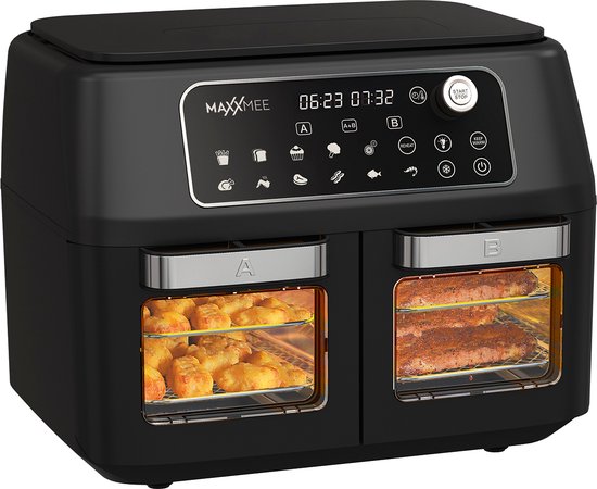 MAXXMEE Heteluchtfriteuse 11L Dubbele Kamer Zwart - MAXXMEE - €104,99