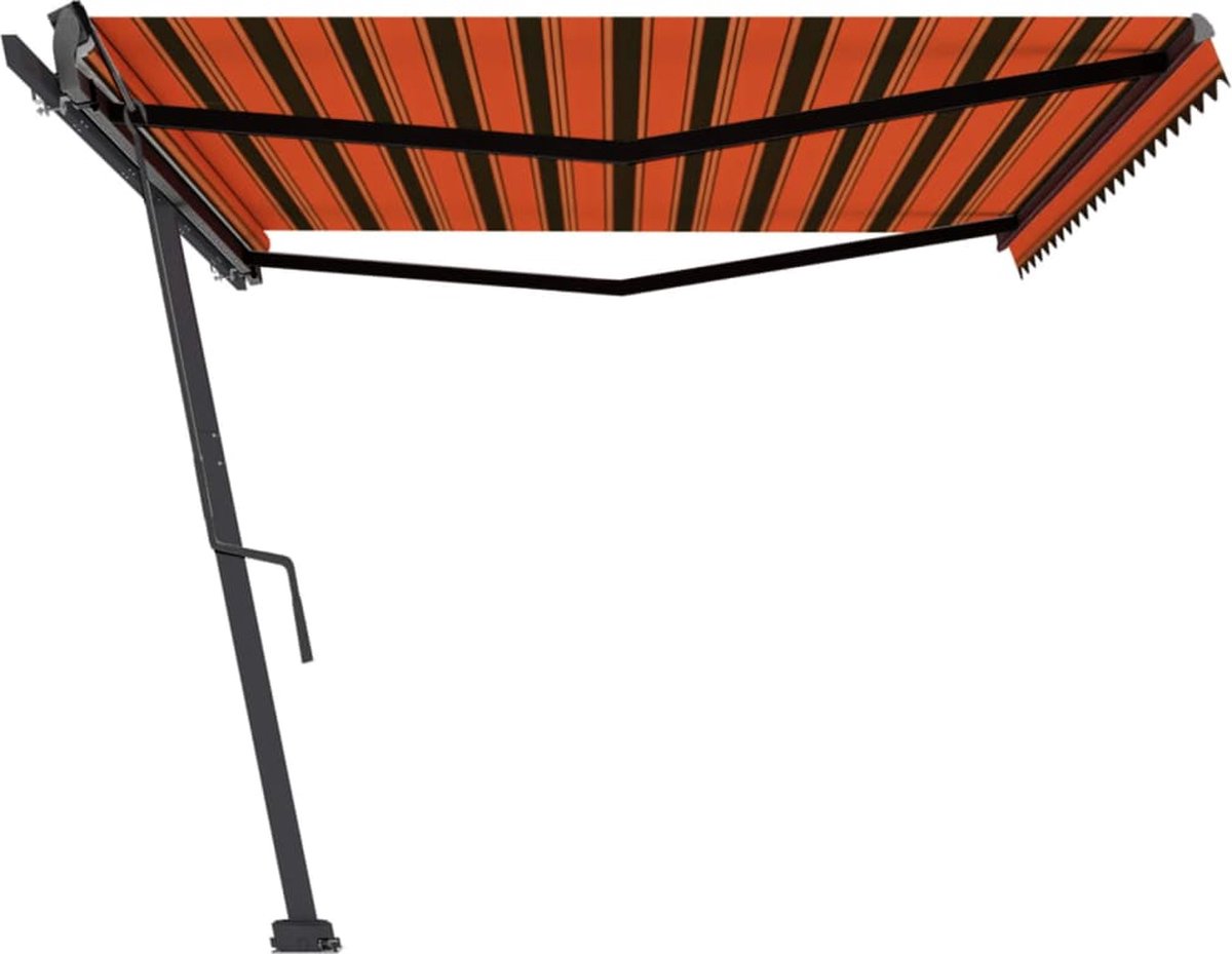 VidaXL Luifel vrijstaand handmatig uittrekbaar 500x300 cm oranje bruin