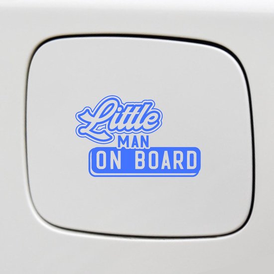 Bumpersticker - Little Man On Board - 14x9 - Blauw | bol
